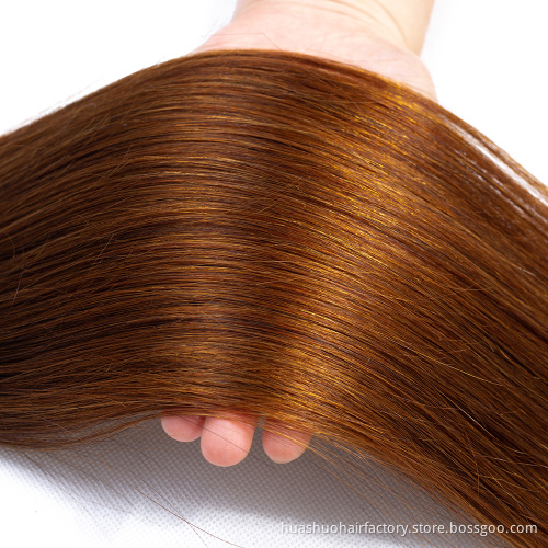 Factory Wholesale Natural Black 1B 30 Straight Hair Two Tone Ombre Colored Brazilian Remy Hair Weaves
